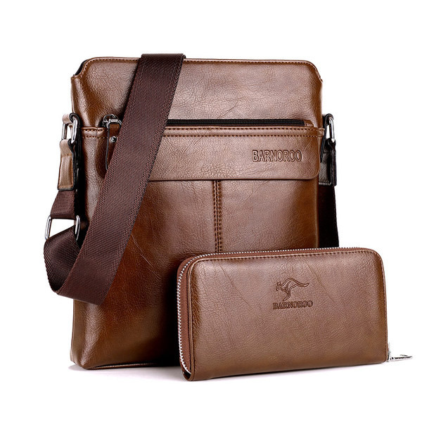 Stilingas vyriškas krepšys iš eko odos su patogia ilga rankena