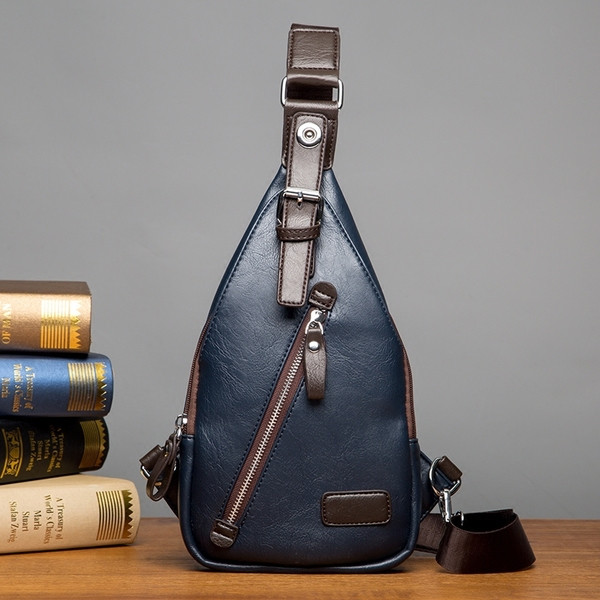 Modern műbőr válltáska férfiaknak