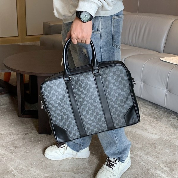 Öko-nahast lukuga ja sangadega meeste vabaajakott