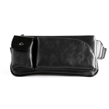 Нов модел мъжка чанта с предни джобове от еко кожа