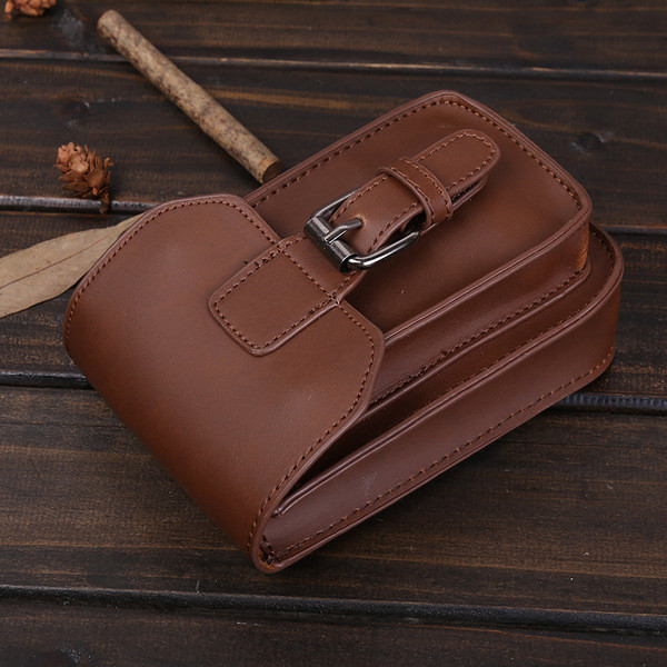 Малка кожена чанта за мобилен телефон за мъже