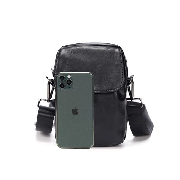 Muška torba s patentnim zatvaračem i dugom tekstilnom ručkom