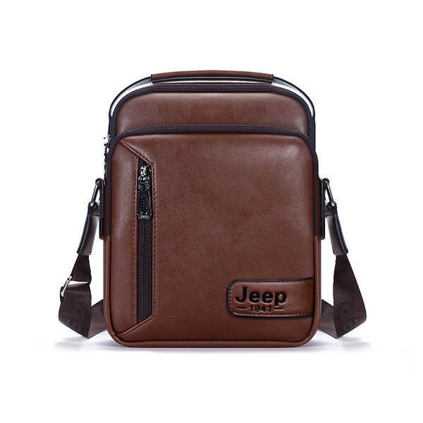 Modern férfi táska műbőrből fekete és barna színben