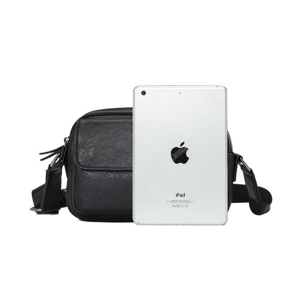 Muška moderna torba od eko kože i dugačke tekstilne ručke