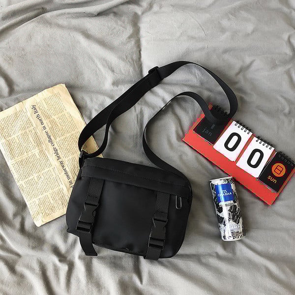 Geantă de zi cu zi pentru bărbați cu catarame și mâner lung