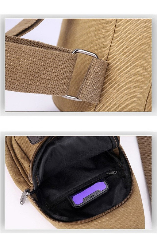 Μικρή ανδρική τσάντα υφάσματος - κατάλληλη για καθημερινή χρήση