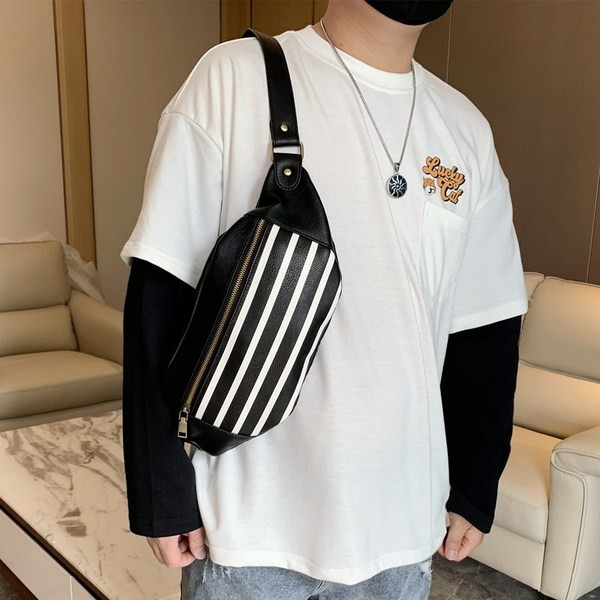 Új modell eko bőrből készült férfi táska cipzárral