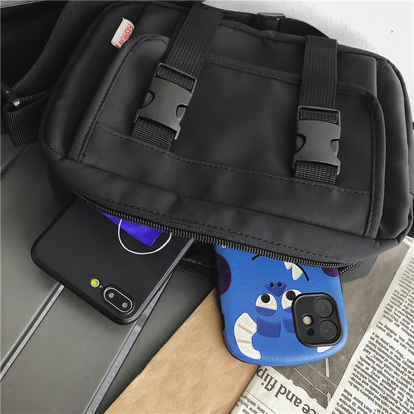 Új modell férfi táska csatokkal és cipzárral