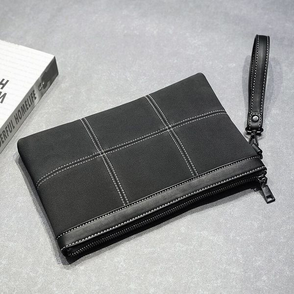 Ikdienas vīriešu melna soma ar rāvējslēdzēju