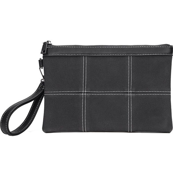 Ikdienas vīriešu melna soma ar rāvējslēdzēju