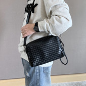 Casual meeste nahast kott pikkade ja lühikeste sangadega