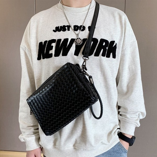 Casual meeste nahast kott pikkade ja lühikeste sangadega