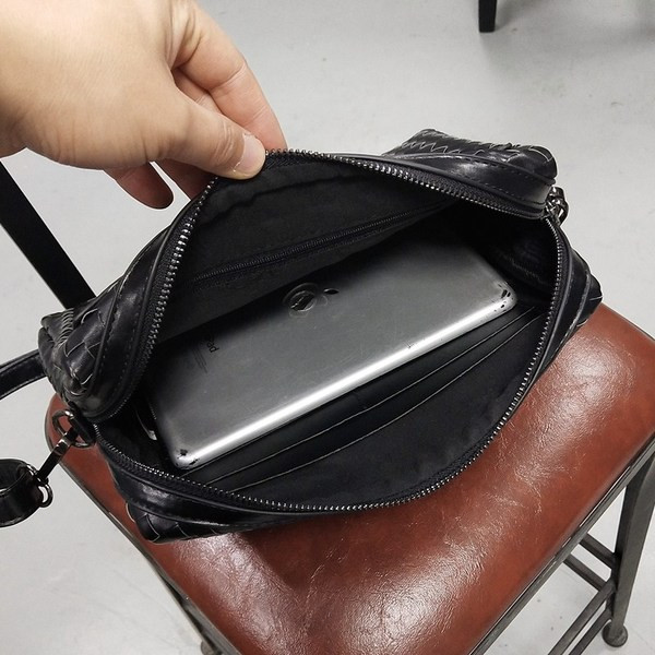 Casual meeste nahast kott pikkade ja lühikeste sangadega