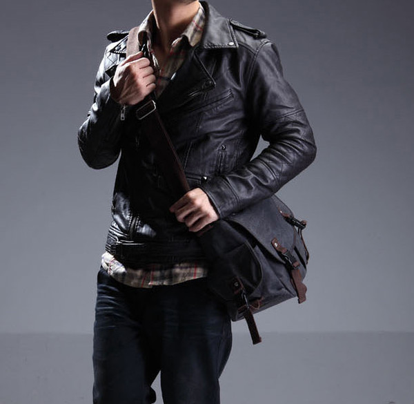 Alkalmi férfi textil táska vállfogantyúval