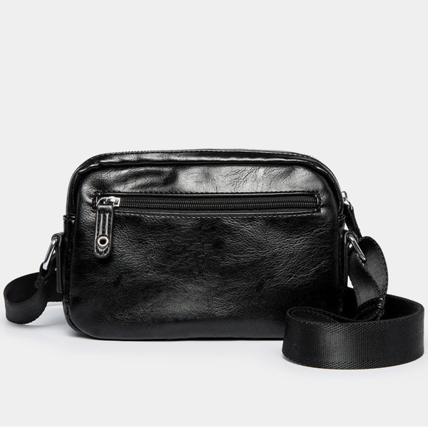 Ležerna crna muška torba od umjetne kože