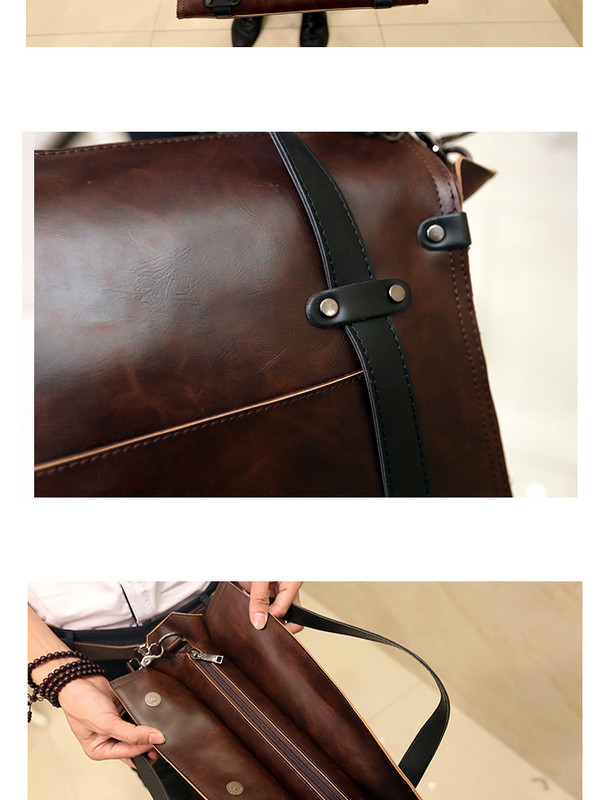 Ανδρική τσάντα νέο μοντέλο από έκο δέρμα σε καφέ χρώμα