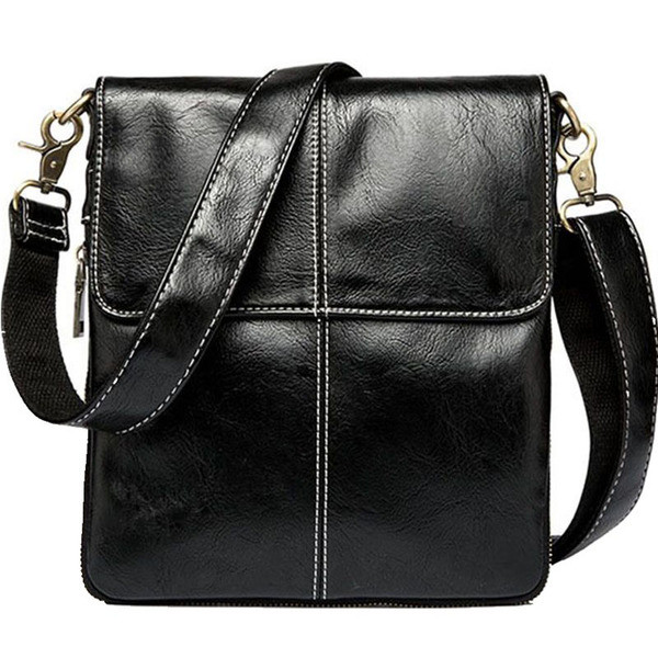 Ανδρική καθημερινή έκο δερμάτινη τσάντα με μακριά λαβή