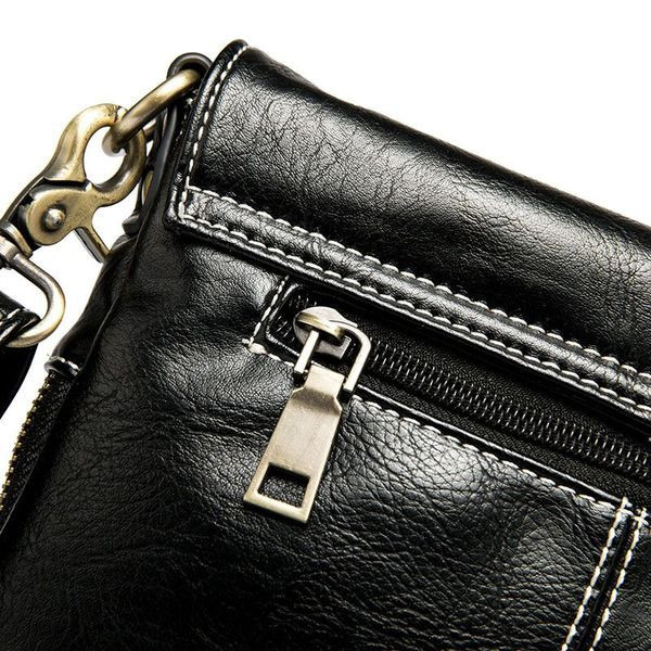 Ανδρική καθημερινή έκο δερμάτινη τσάντα με μακριά λαβή