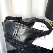 Uus mudel nahast meestekott musta värvi