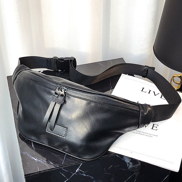 Uus mudel nahast meestekott musta värvi