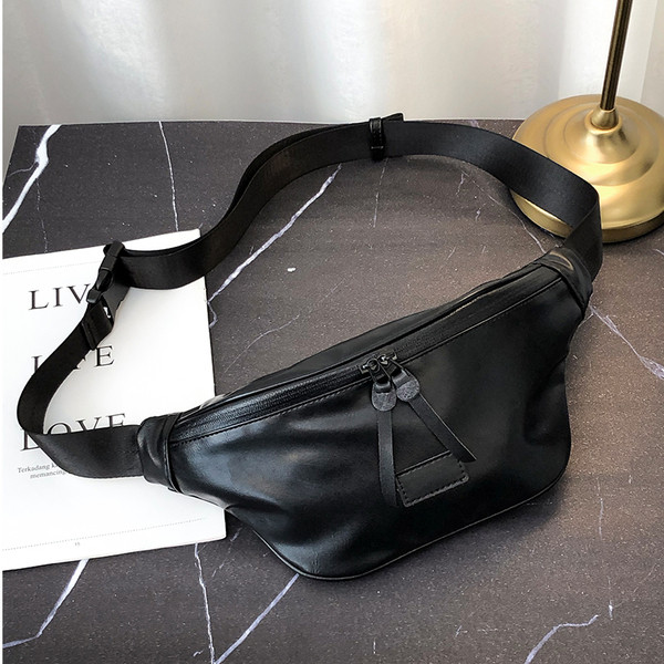 Uus mudel nahast meestekott musta värvi