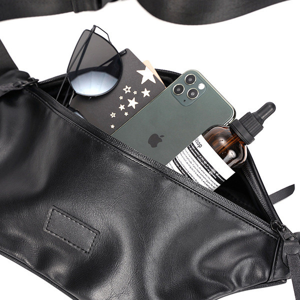 Uus mudel nahast meestekott musta värvi