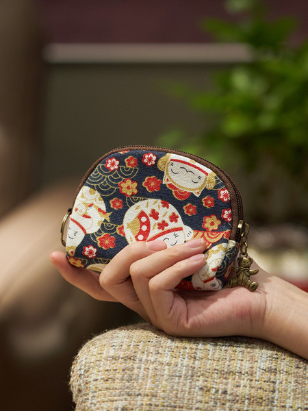 Új modell női pénztárca színes mintával és cipzárral