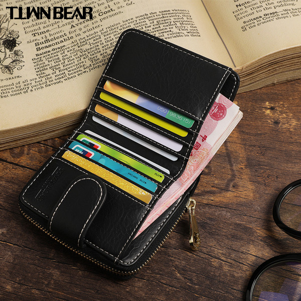 Eko bőrből és textilből készült kis női pénztárca