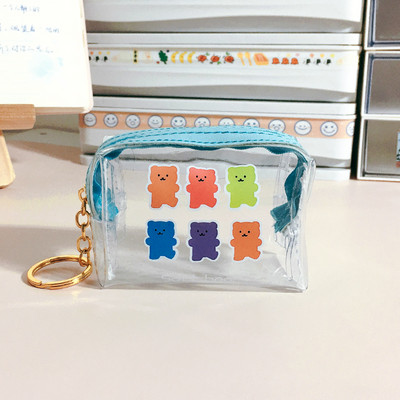 Γυναικείο πορτοφόλι σιλικόνης με απλικέ χρώμα και φερμουάρ