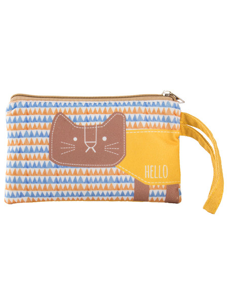 Värvilise mustriga vabaaja tekstiilist rahakott