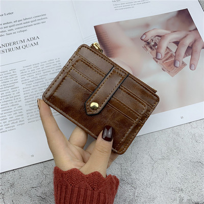 Uue mudeli nahast naiste rahakott taskuga kaartide ja müntide jaoks