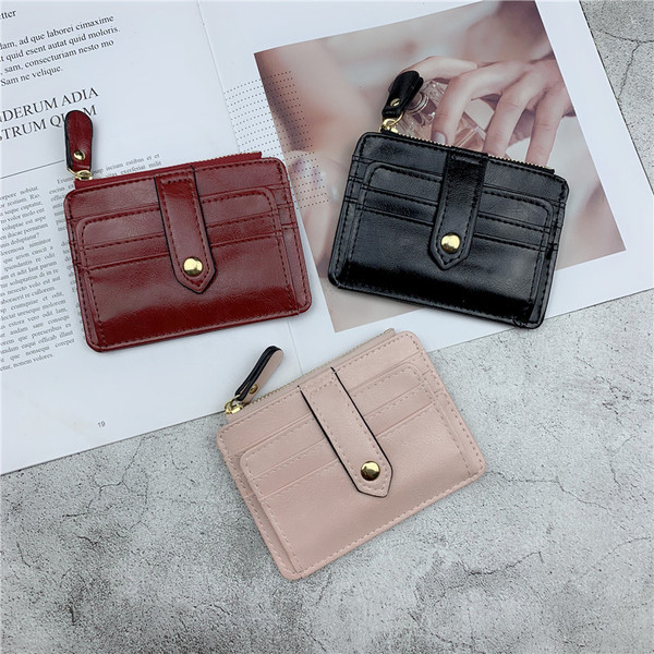 Uue mudeli nahast naiste rahakott taskuga kaartide ja müntide jaoks