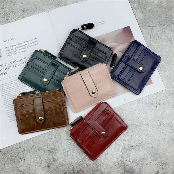 Uue mudeli nahast naiste rahakott taskuga kaartide ja müntide jaoks