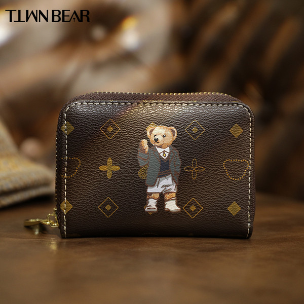 Női bőr pénztárca cipzárral és rátéttel