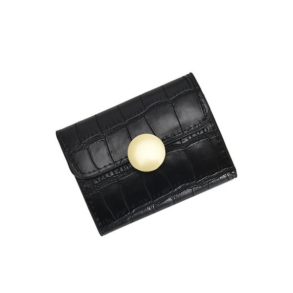 Naiste nahast rahakott metallist lukuga kolmes värvitoonis