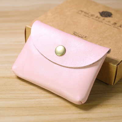 Kis bőr pénztárca érmék és személyes iratok tárolására