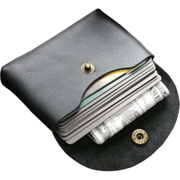Kis bőr pénztárca érmék és személyes iratok tárolására