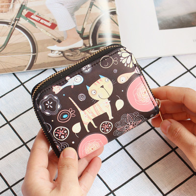 Värvilise mustriga väike rahakott isiklike dokumentide jaoks