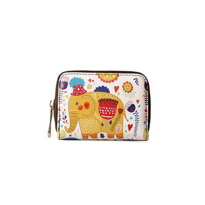 Värvilise mustriga väike rahakott isiklike dokumentide jaoks