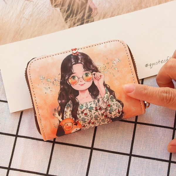 Värvilise mustriga väike rahakott isiklike dokumentide jaoks