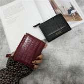 Új modell női bőr pénztárca cipzárral és felirattal