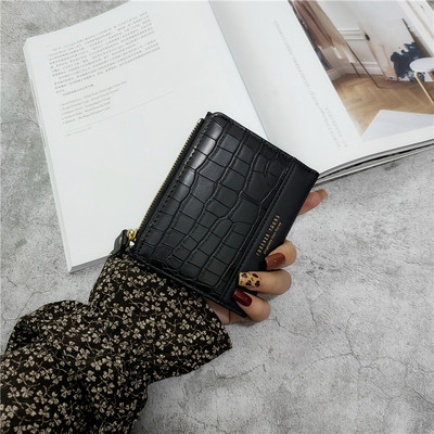 Új modell női bőr pénztárca cipzárral és felirattal