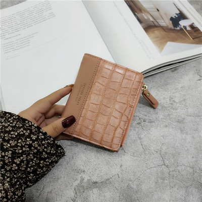 Új modell női bőr pénztárca cipzárral és felirattal