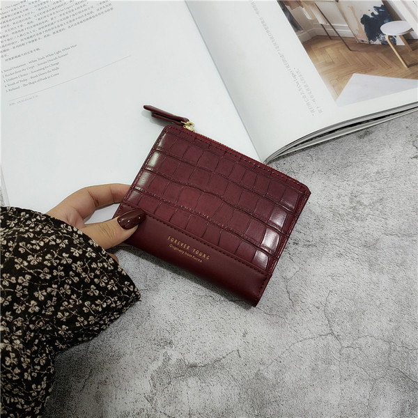 Új modell női bőr pénztárca cipzárral és felirattal