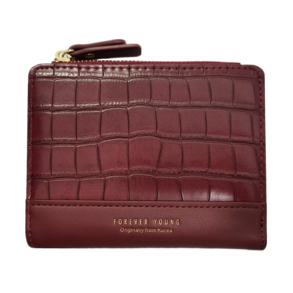 Új modell női bőr pénztárca cipzárral és felirattal