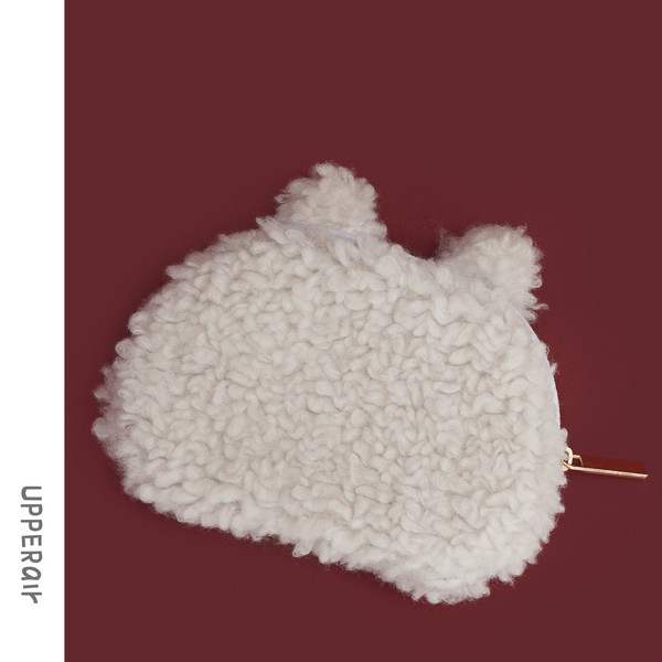 Napi bolyhos női pénztárca 3D elemmel