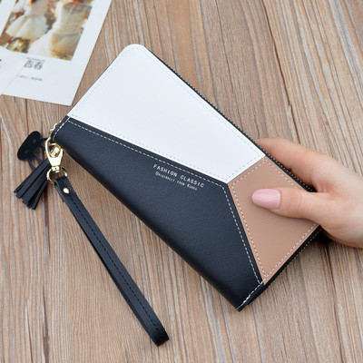 Μεγάλο γυναικείο πορτοφόλι από έκο δέρμα με  φερμουάρ 