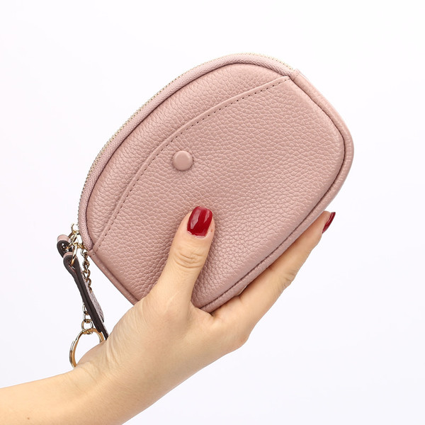 Kisméretű női pénztárca műbőrből, cipzárral