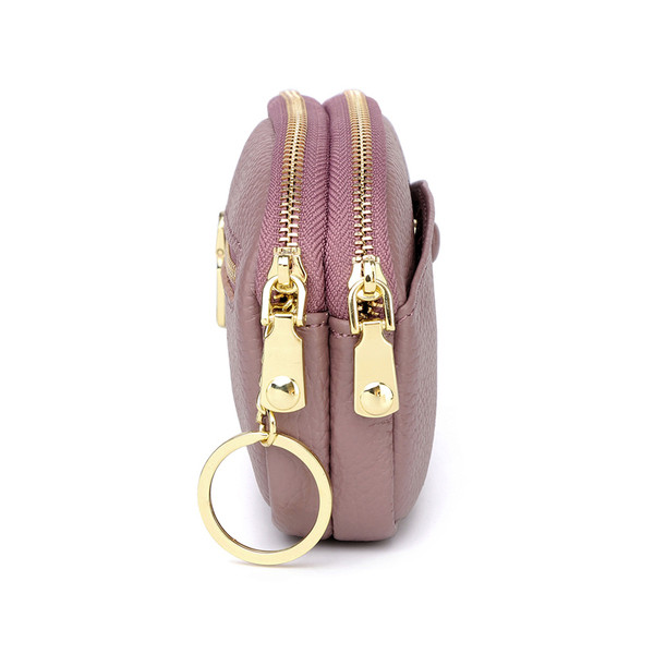 Kisméretű női pénztárca műbőrből, cipzárral