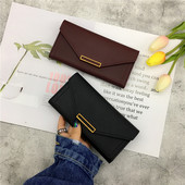 Új modell női bőr pénztárca fém díszítéssel